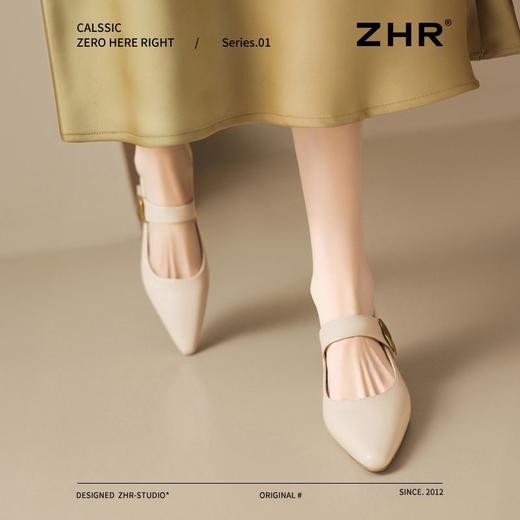 ZHR则则尖头玛丽珍鞋2025新款气质爆款法式单鞋高级女鞋一鞋两穿 商品图8