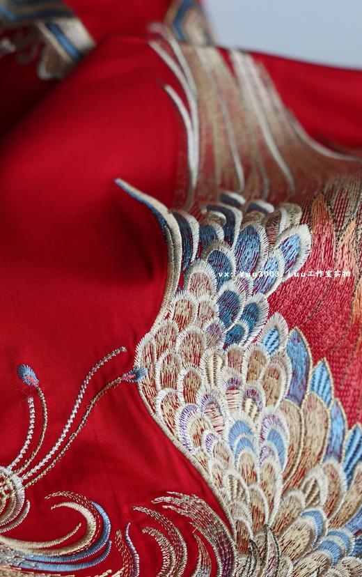 【高端婚庆】龙翔凤瑞w奢华重工刺绣100支新疆长绒棉婚礼四件套十件套 商品图5