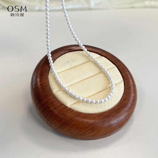 欧诗漫小米珠珍珠项链baby链4-5mm 基本正圆无暇强光 商品图1