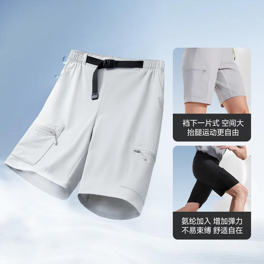 短裤【原纱凉感 蝉翼般轻薄】素湃全效云壳工装短裤 男女同款 高颜值 百搭好看  C3525 商品图3