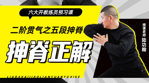 二阶贯气之【五段抻脊——抻脊正解】六大开教练员预习课 商品图0