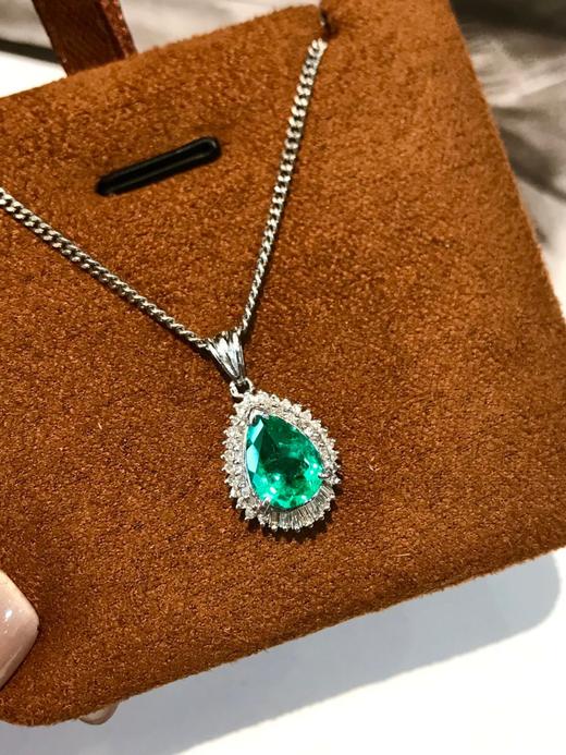 1.38ct刻面祖母绿吊坠 商品图2