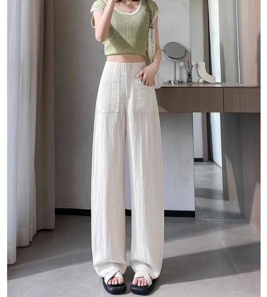 裁缝学苑AS466高腰亚麻阔腿裤纸样女装窄版直筒拖地裤版型图纸 商品图2