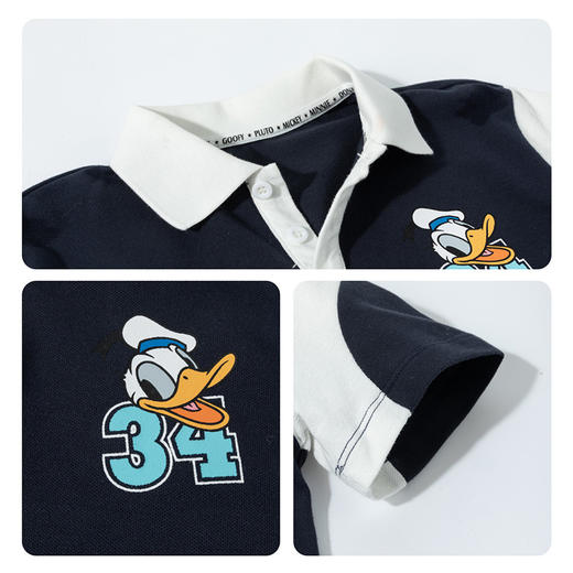 迪士尼25夏新款凉感短袖T恤短裤套装撞色宽松透气运动休闲跑步两件套ZD2ET032 商品图7