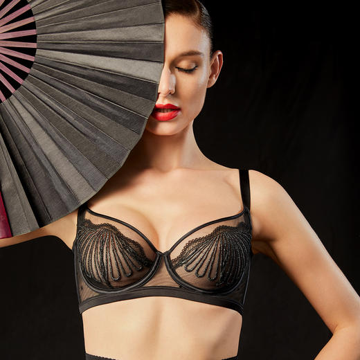 CB | 黑色秘缮轻塑薄杯中文胸 商品图0