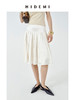 HIDEMI 极简设计感珠光艺术感进口再生醋酯纤维纱线拼接百褶显瘦半身裙 白珍珠/黑珍珠 商品缩略图2
