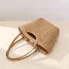 雀说 沙滩子母包草编菜篮子单肩女包编织托特包W2285 商品缩略图6