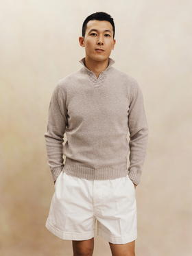 Fioroni 燕麦色长袖Polo