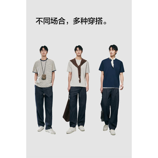 棉仓363819003-全棉薄款宽松阔腿牛仔裤 商品图4