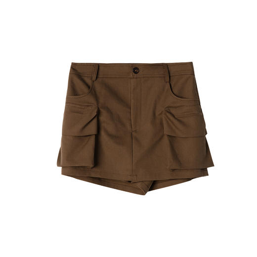 C+IMPRESS/西嘉水洗天丝棉 低腰裙裤女2025夏季挺阔工装口袋短裤KZ2502031 商品图4