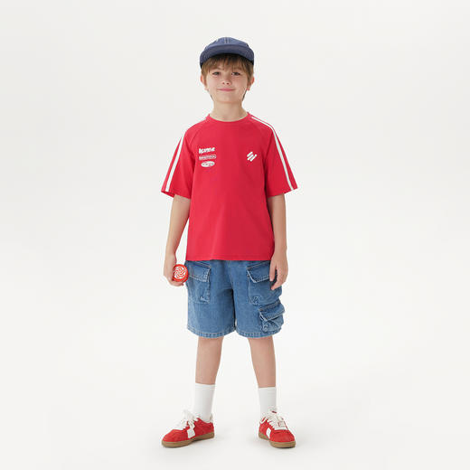 马克珍妮男童时尚工装牛仔短裤儿童宽松裤子2025年夏季新款550637 商品图1