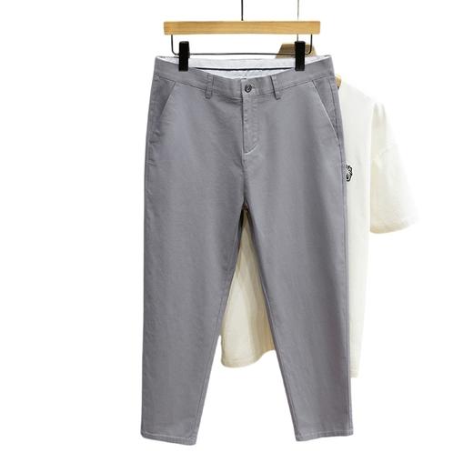 【纯棉】【DQ】大依优型大码轻商务休闲裤简约宽松百搭直筒休闲九分裤胖子男士夏季新款 商品图4