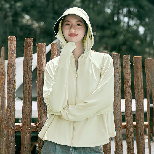 雀说冰丝防晒衣女夏季新款防紫外线户外骑车长袖护手宽松薄防晒服AL2312 商品图7