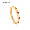 GAONAS  时尚红色贵气华丽美金色手镯 11328SR 商品缩略图0