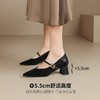 ZHR复古尖头浅口单鞋女2025新款洋气玛丽珍女鞋百搭通勤粗跟鞋子 商品缩略图4