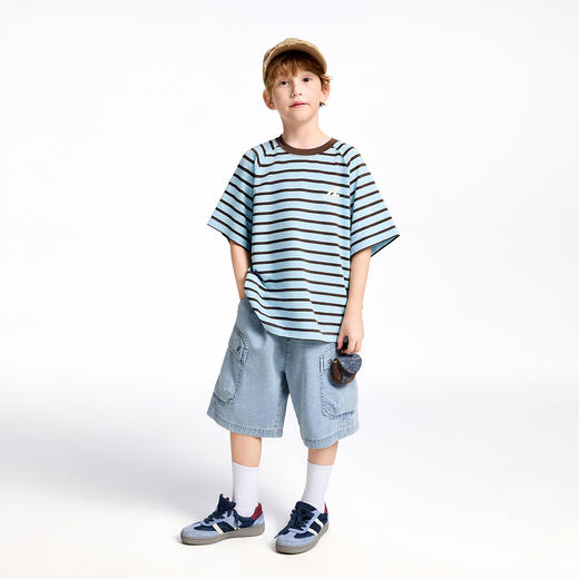 【实体店同款】男童圆领短袖针织衫夏季新款安奈儿童装AB521638 商品图3