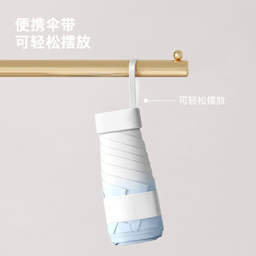 雀说太阳伞手动迷你防晒防紫外线遮阳伞女六折渐变超轻卡片伞小巧便携AL0018 商品图1