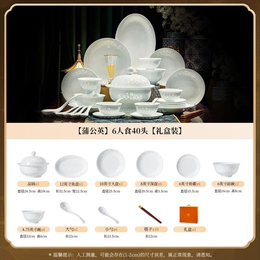 （高于骨瓷 高温瓷1300以上 无需清洁剂温水冲洗即可 ）景德镇陶瓷餐具高白瓷釉下彩碗碟套装家用饭碗盘乔迁礼物 商品图9