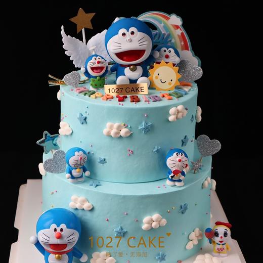 1027CAKE| 蓝色系 哆啦A梦主题 双层 商品图1