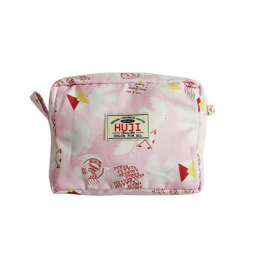 HUJI祤集Motley收纳包插画花与鸟 商品图0