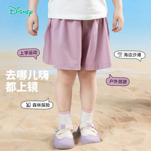 迪士尼2025夏季新款女童凉感短裤宽松轻薄透气休闲短裤凉感百搭裤子ZD2EK019 商品图2