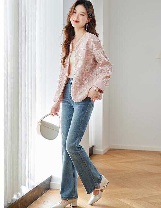 白玉兰香雅韵东方棉麻重工珠片绣小香风外套开衫外套 商品图9