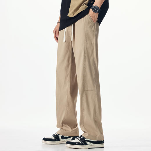 【加长】【莱赛尔天丝】大依优型大码男装莱赛尔天丝休闲裤宽松阔腿加长版垂感薄款长裤夏季新品男士 商品图5