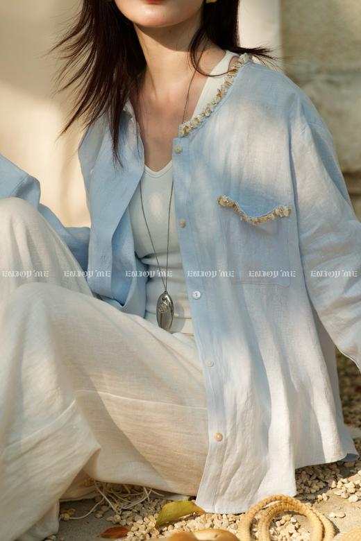 【门店同款】ENJOY夏季松弛麻料长裤 162296932 商品图3