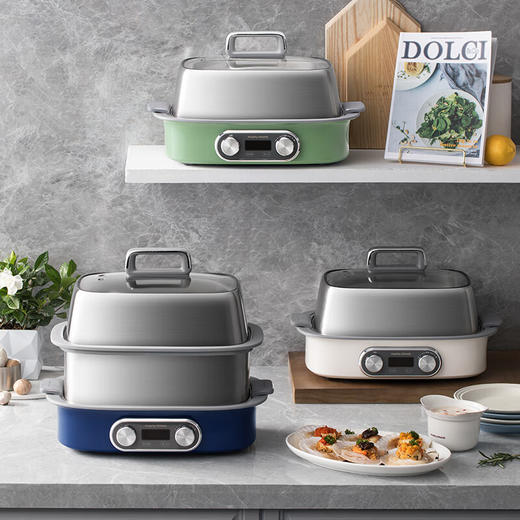 Morphy Richards摩飞极速蒸锅 MR1168双层  绿色/白色/蓝色 商品图0