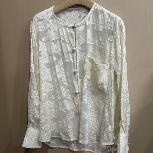 【线上专属】新中式衬衫（24810056雪白） 商品图0