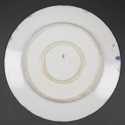 独角鹿西洋古董 1914年代法国御窑出品画师Henri BOUCHÉ-LECLERCQ签名创作亚当与夏娃主题结晶釉堆白瓷盘 商品图3