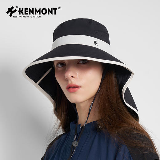 卡蒙亲子款全脸防护帽子面罩一体防晒帽轻薄防紫外线护颈遮阳帽户外KM-4305/6216 商品图1