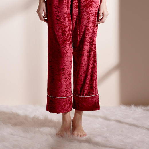 CB | 红丝绒长袖长裤家居服 商品图3