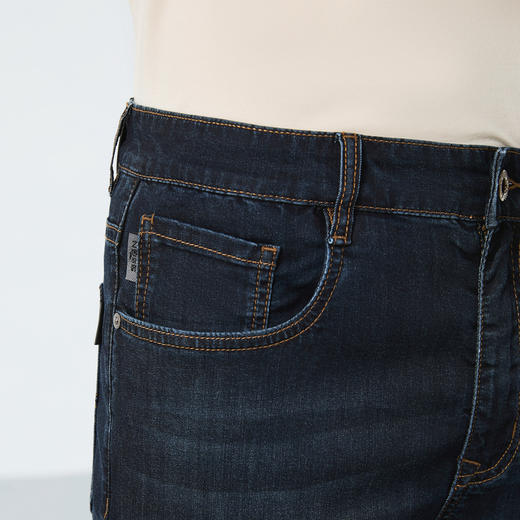 【莱赛尔/凉感】柒牌牛仔短裤男2025夏季新款休闲直筒水洗牛仔裤128H73390 商品图3