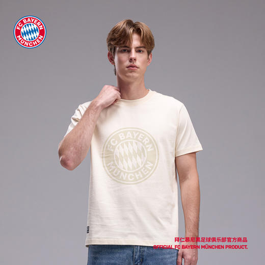 【官方正版】拜仁慕尼黑足球俱乐部丨春夏简约队徽印花T恤透气百搭 商品图2