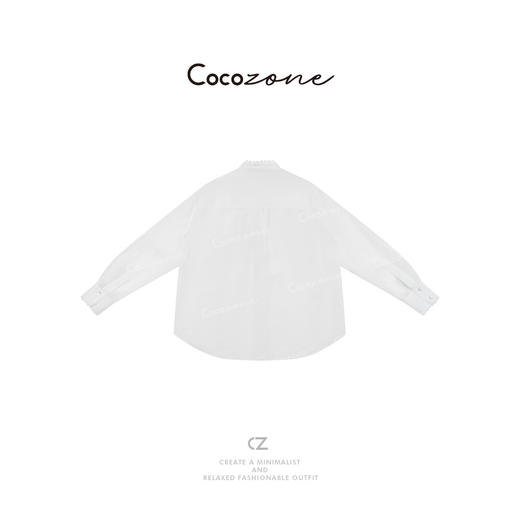 COCO ZONE 刘一一 【莱赛尔麻混纺】花朵刺绣立领轻薄衬衣CD2A0753 商品图1