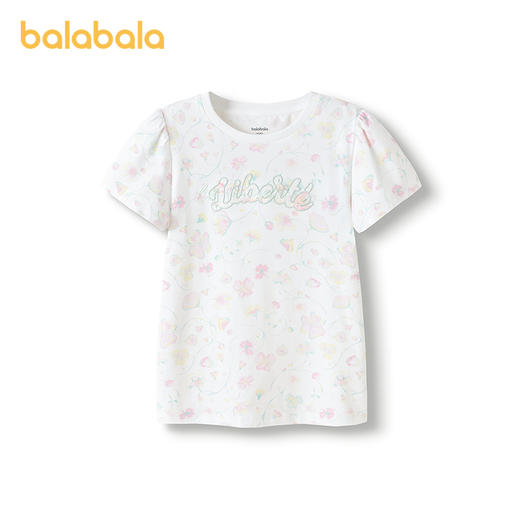 巴拉巴拉童装儿童短袖女童t恤夏2025款速干凉感上衣 商品图4