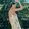 金三塔真丝睡裙女100%桑蚕丝凉感无袖美背印花吊带裙家居睡裙新品  YSFFB304 商品缩略图2