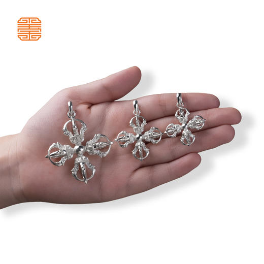 玺匠金铺《足银古法十字金刚杵》足银999 吊坠挂坠礼物 商品图5