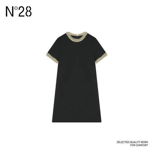 N°28 '千金梦幻'2025夏季新款时尚气质女士连衣裙 圆领短袖千金风中长裙885231L501 商品图1
