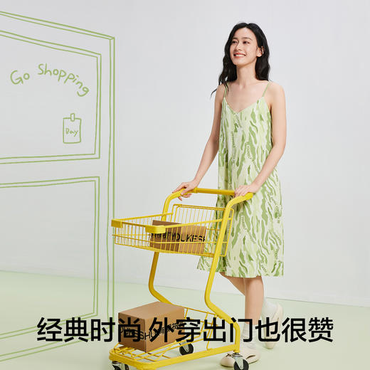 【5A抑菌 凉感棉】【有棵树】睡衣女吊带睡裙女士夏季凉感家居裙子 商品图5