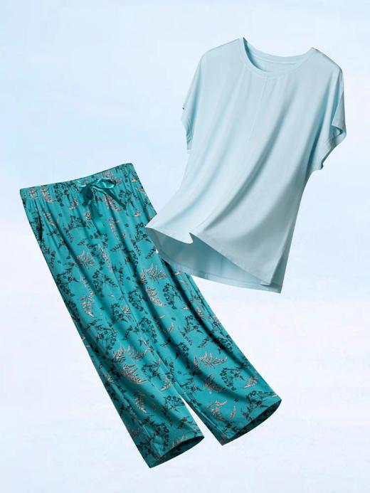 【爽滑垂顺莫代尔】SCHIESSER德国舒雅女士莫代尔短袖七分裤套装31/24813H 商品图5