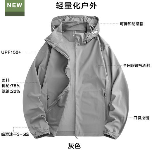 夏季新款【冰丝防晒衣】轻薄透气皮肤衣 upf50+防紫外线防晒服男 国庆国庆出游 商品图14