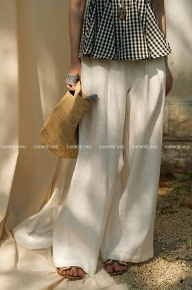 【门店同款】ENJOY夏季松弛麻料长裤 162296932