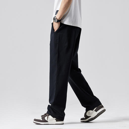 【超大码】【纯棉】【DQ】大依优型大码男装直筒休闲裤男宽松超大码简约百搭运动长裤夏季新品 商品图3