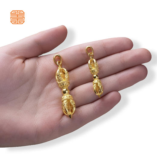 玺匠金铺《足金古法永乐款金刚杵》足金9999黄金吊坠 吉祥饰品挂件 商品图5