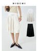 HIDEMI 极简设计感珠光艺术感进口再生醋酯纤维纱线拼接百褶显瘦半身裙 白珍珠/黑珍珠 商品缩略图0