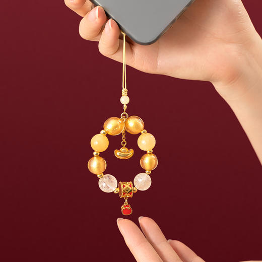 【故宫挂件】纳福手捻水晶琉璃玛瑙指捻手机挂饰文创伴手礼生日礼物 商品图2