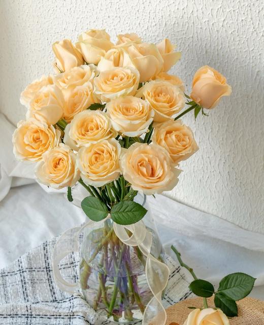 新鲜鲜花 香槟玫瑰鲜切花  10支（可备注送货时间） 商品图2