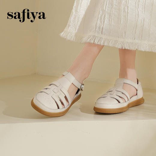 Safiya/索菲娅2025夏季镂空编织懒人外穿凉鞋SFD2115189 商品图3